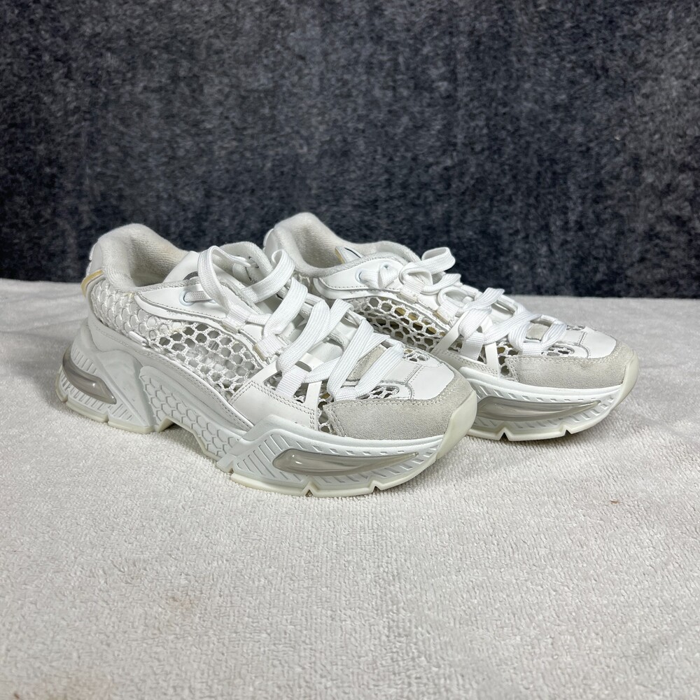 DOLCE & GABBANA Shoes White Low Top Sneakers EU38 Preowned Mesh Open Sides